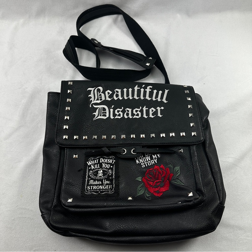 Beautiful Disaster Backpack Gothic Should Bag BD … - image 1